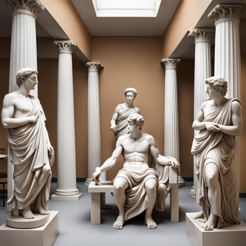 Greek Statues in Group Therapy