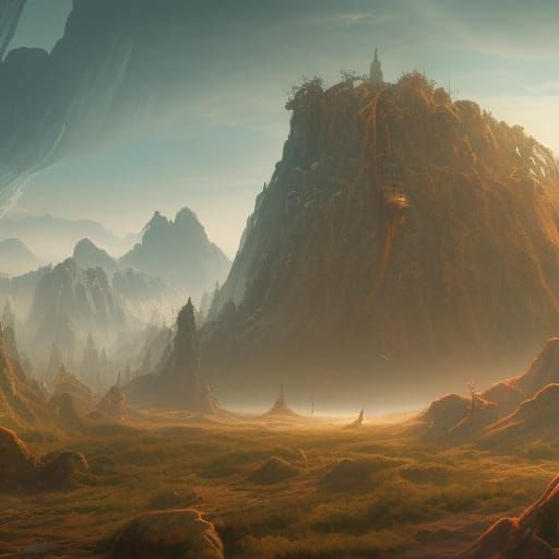 Fantastical Post-Scarcity Society Concept Art