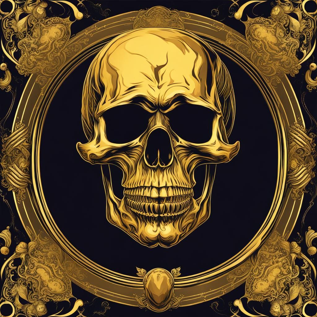 Golden Skull AI Generated Image