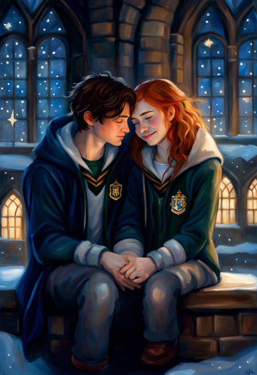 Hogwarts Winter Date Under Starry Sky