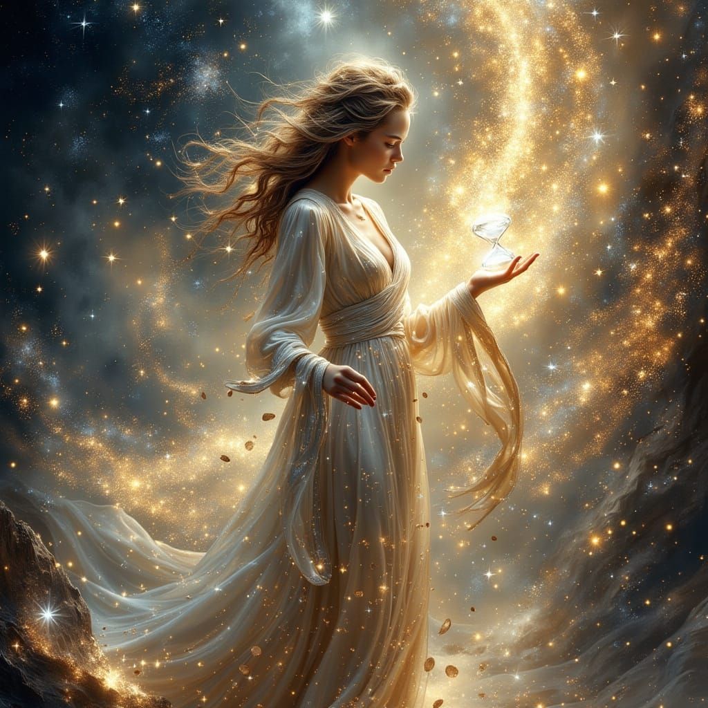 Goddess of Time Manipulating Cosmic Energy