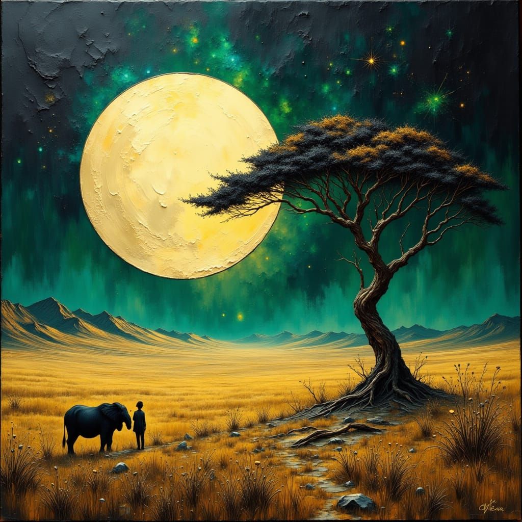 Phantom Savannah Abstract Minimalism Gothic Chiaroscuro