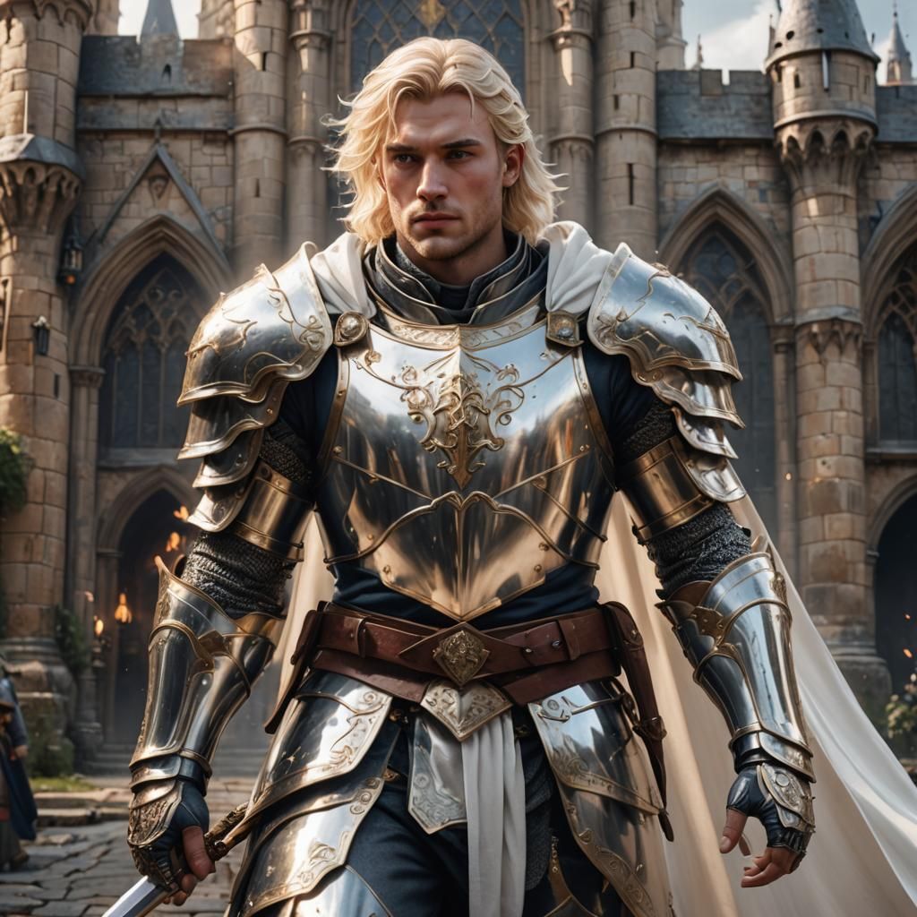 Young Knight in Shining Armor Fantasy Concept Art