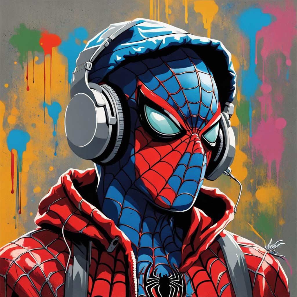 Miles Morales Spider-Man Graffiti Art