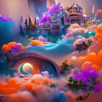 Fantastical Dreamland Concept Art in Deep Color
