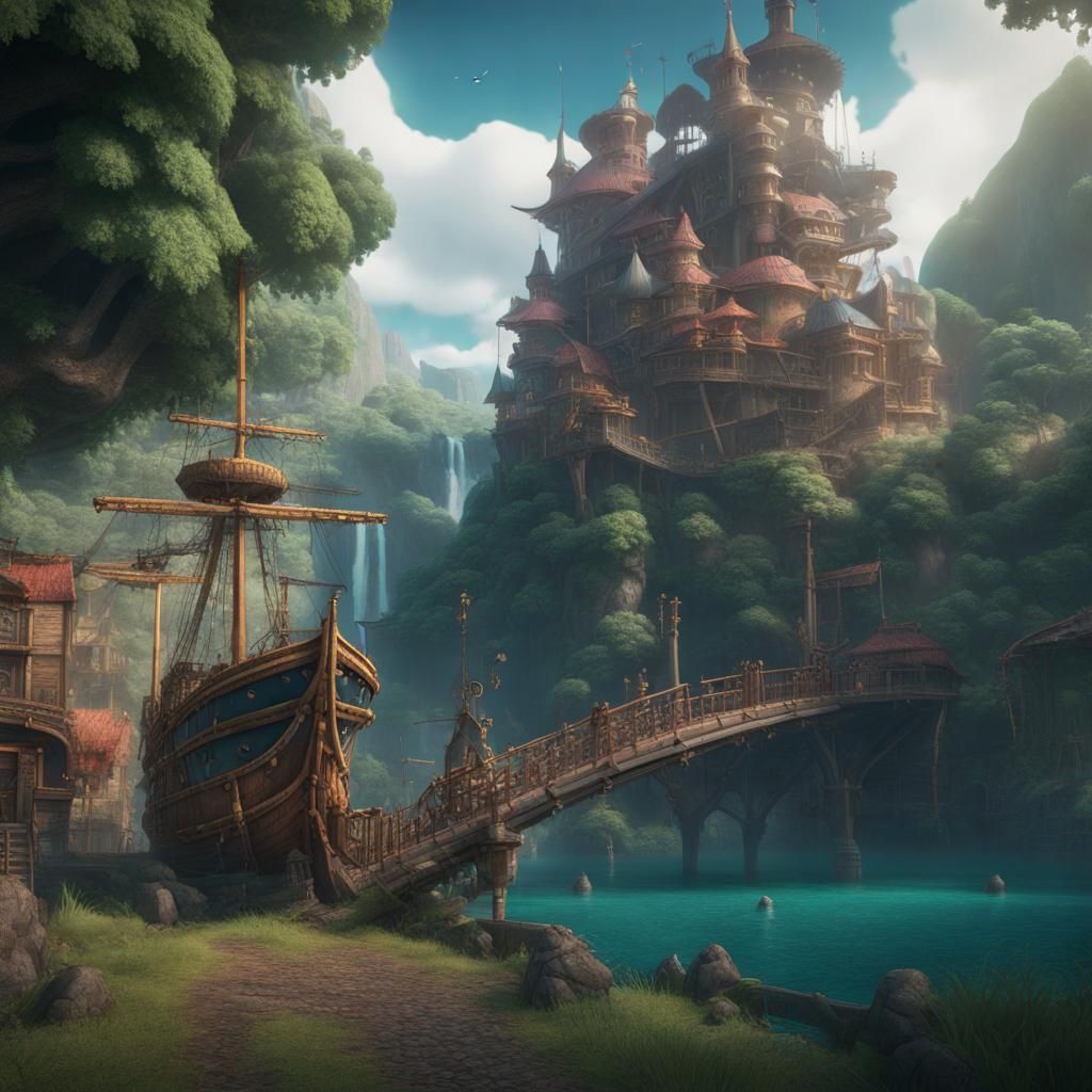 One Piece: Detailed Matte Painting in 8k