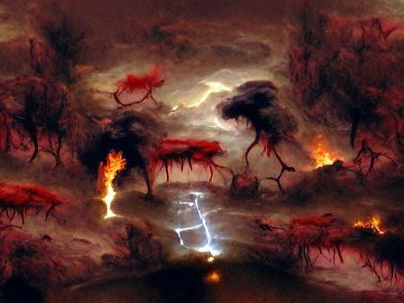 Infernal Lightning Storm Engulfs Hellscape