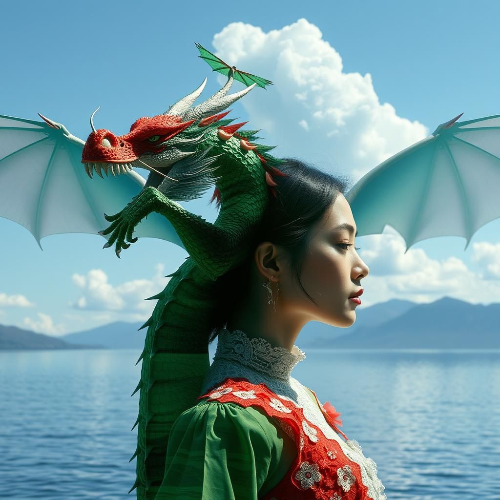 Surreal High Fashion Double Exposure Portrait