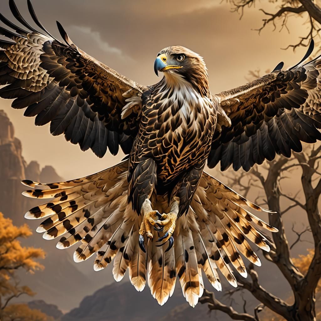 Majestic Eagle and Cheetah Hybrid Creature