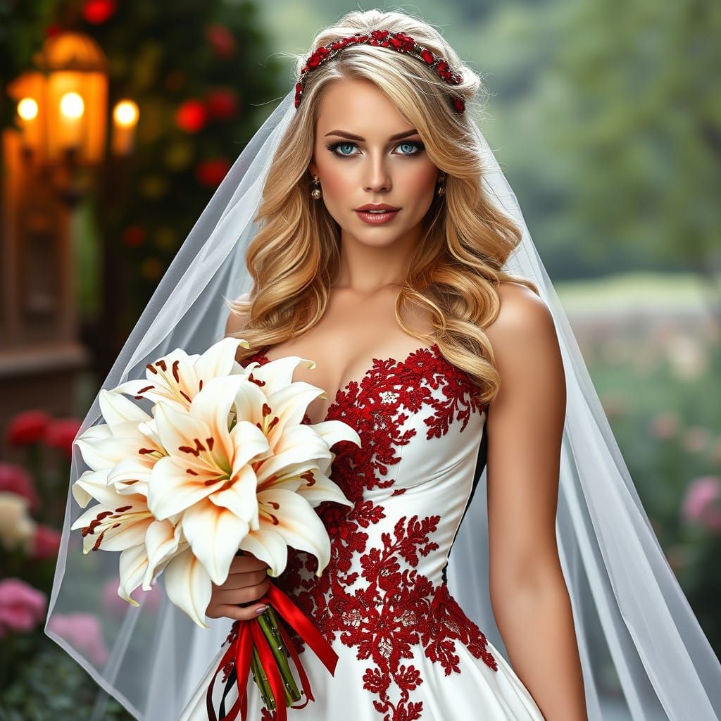 Ethereal P!nk in Enchanting Springtime Wedding Gown