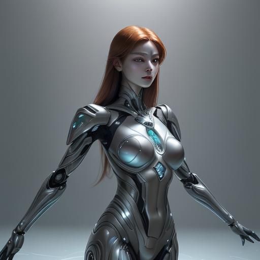 Android Emerges from Shadows in Cyberpunk Style