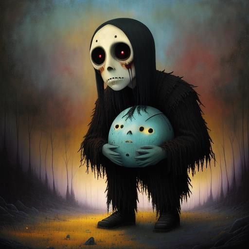 Abstract Expression of Despair in Surreal Style