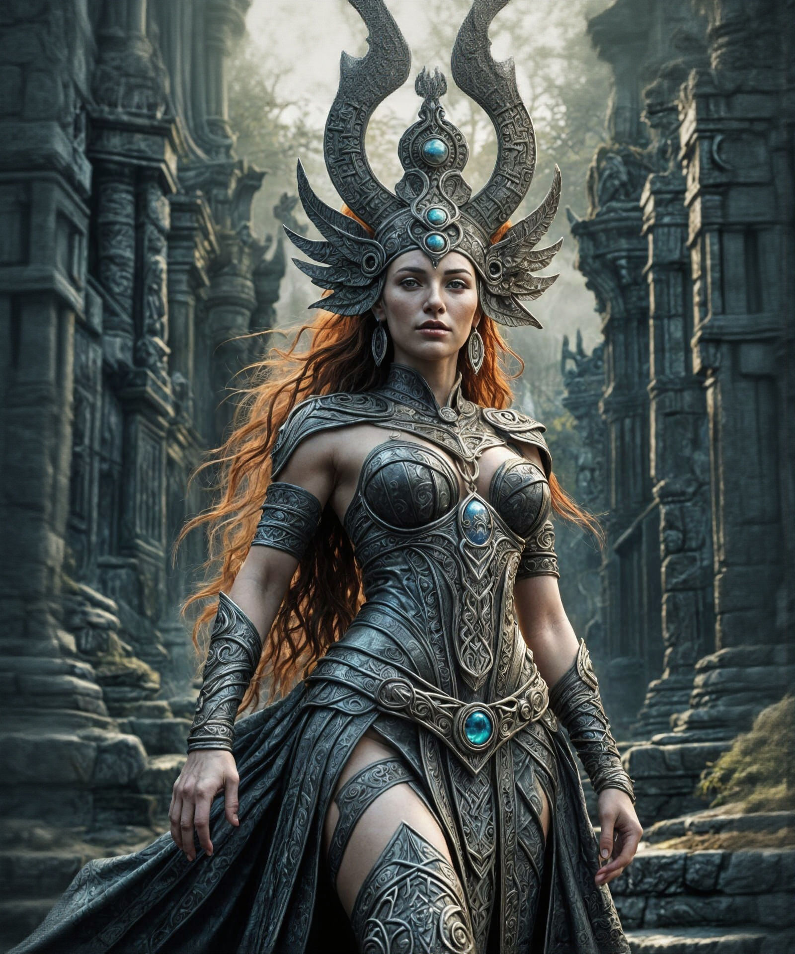 Celtic Goddess Danu: Hyperrealistic Concept Art
