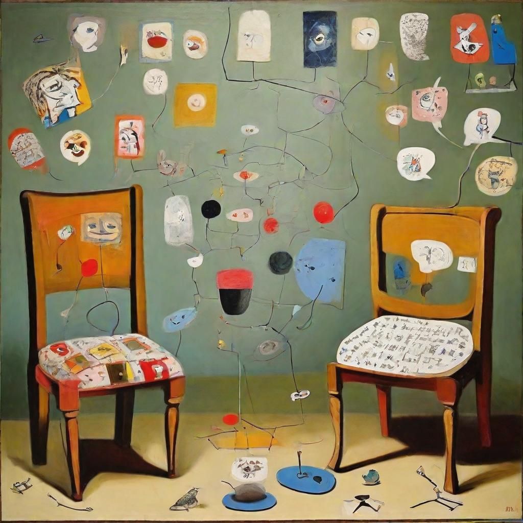 Chairs Converse: Echoes of Hogarth and Miro