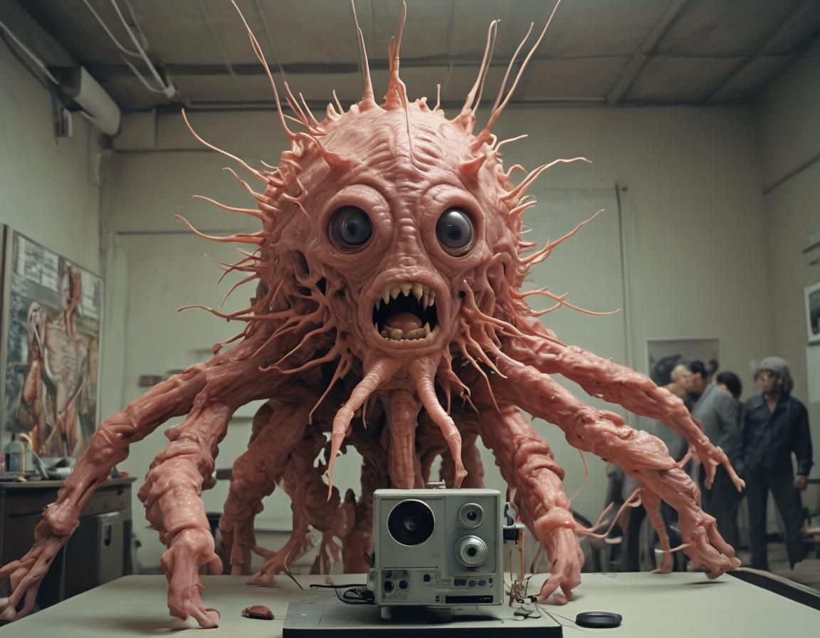 Futuristic Trap Monster in High-Tech Sci-Fi Style