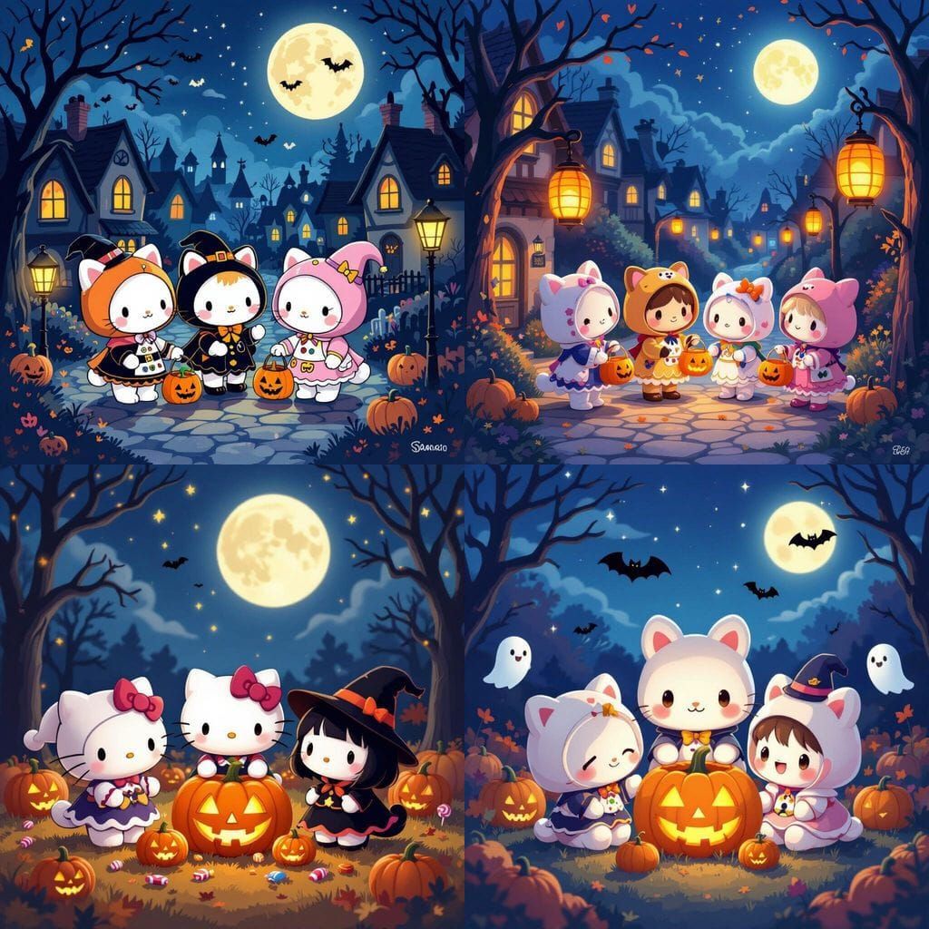 Sanrio Characters Celebrate Spooky Halloween Fun
