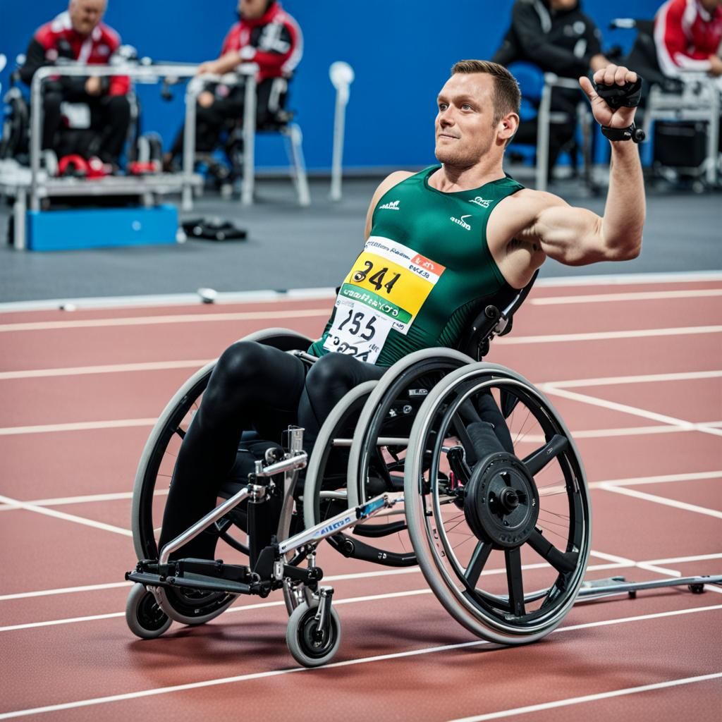 Powerful Para-Athlete in Wheelchair