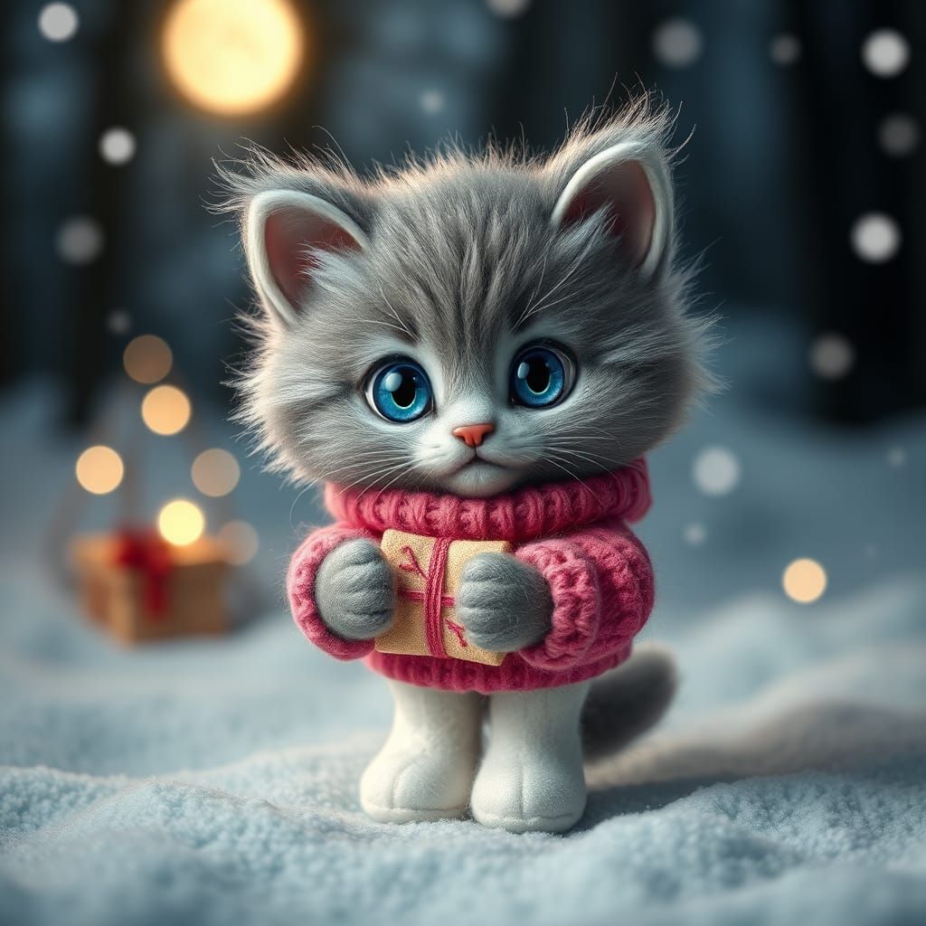 wool, felting, handmade- super cute, super happy charming,ch...