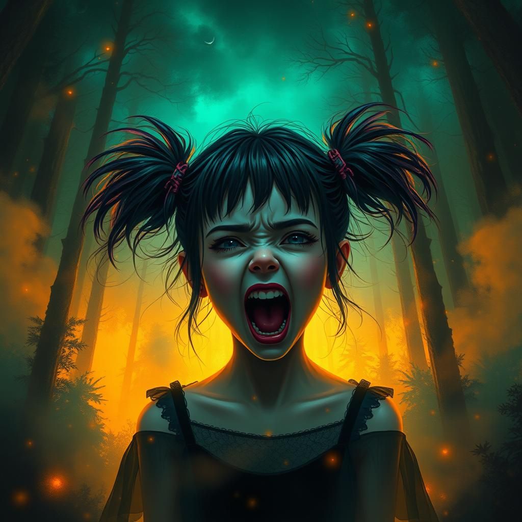 Mystical Forest Conjured by Gothic Girl