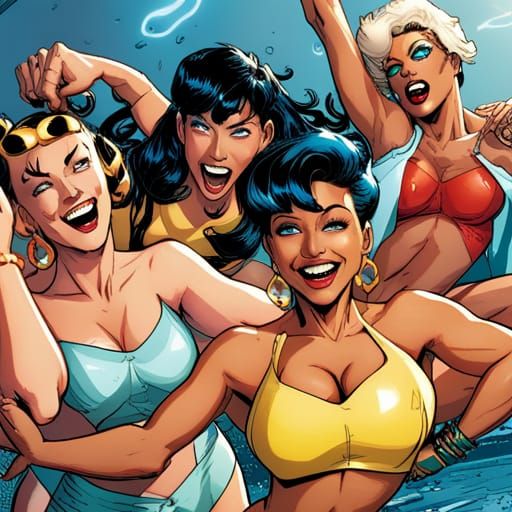 Jubilee of X-Men by the Pool