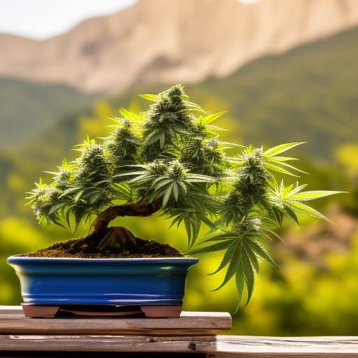 Marijuana Bonsai Pirate Ship in Liquor Sea