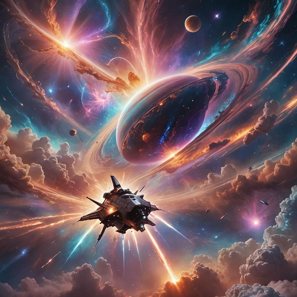 Breathtaking Cosmic Dreamscape in Vibrant Digital Art