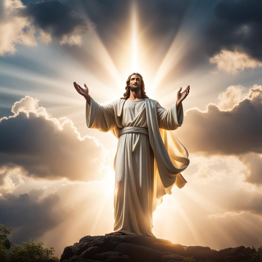 Beacon of Light in Heavenly Clouds