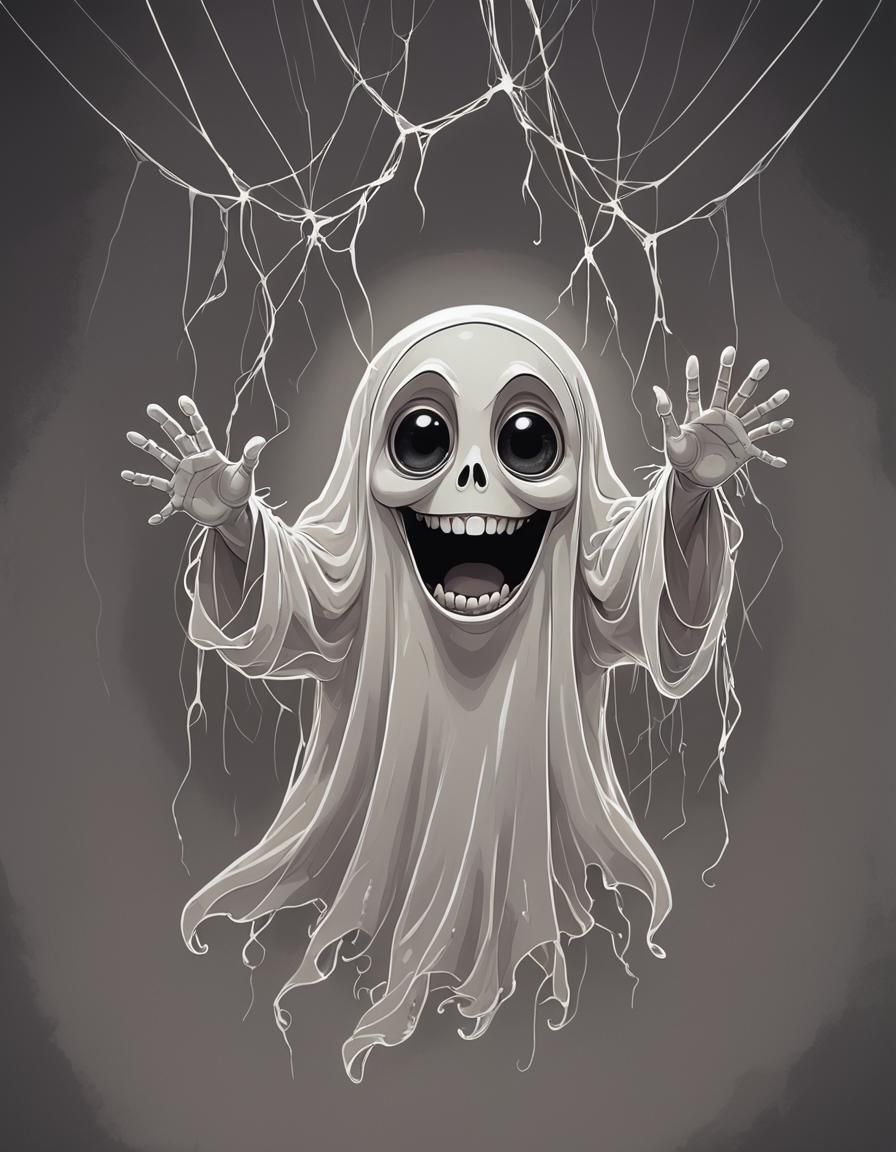 Pop Art Ghost Glowing in the Dark