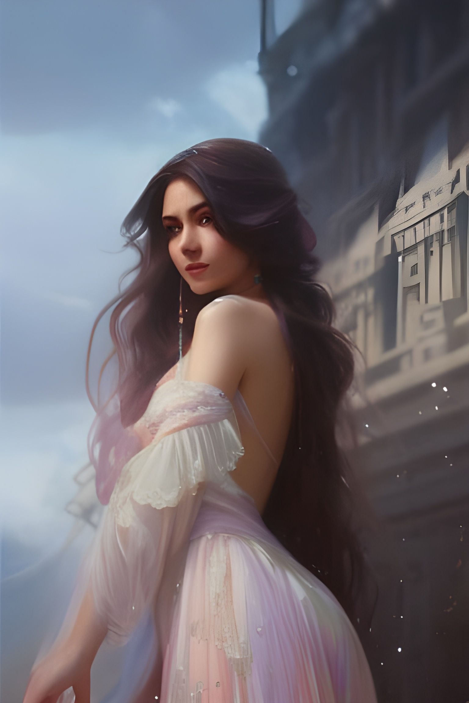 Fantasy Woman Portrait in Fairycore Style