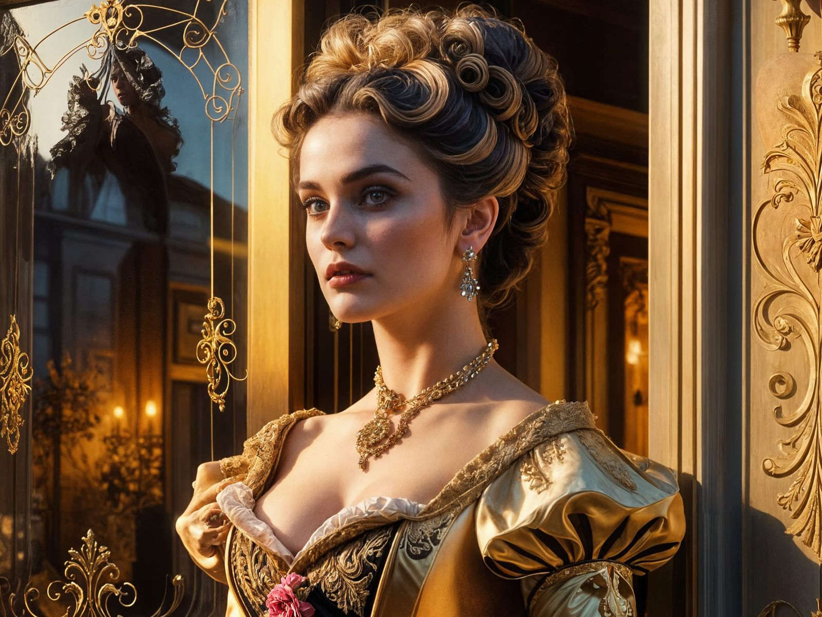 Sultry Victorian Siren Tempts Passersby