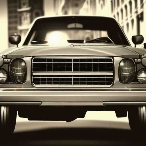 Mercedes-Benz W123 in Detailed Digital Painting