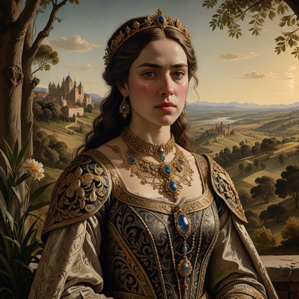 Visigothic Queen in Regal Elegance