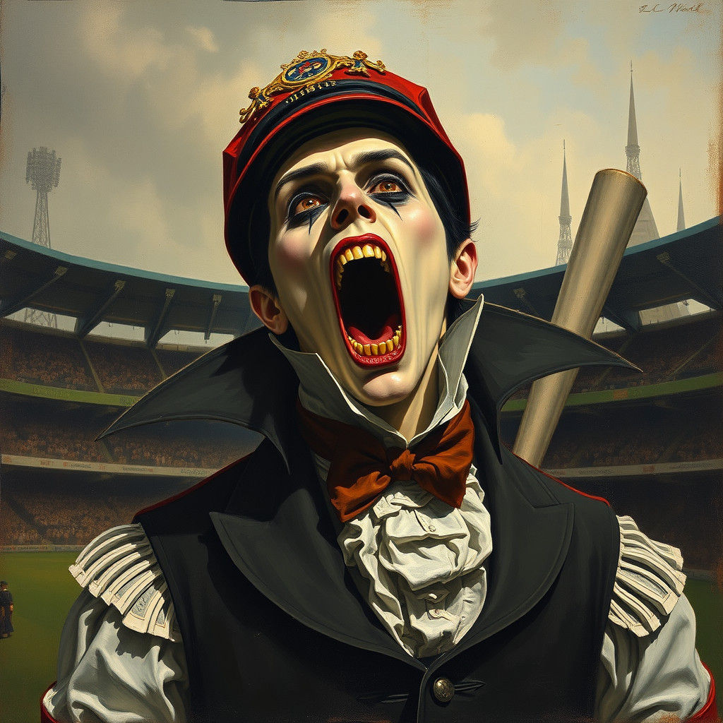 Vampire Umpire in Constable and Mondrian Style