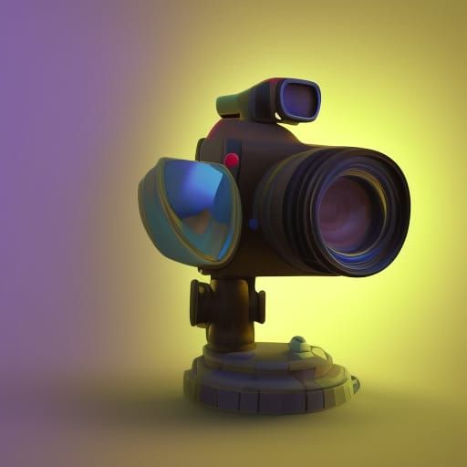 Camera as Pixar-Style 3D Digital Art