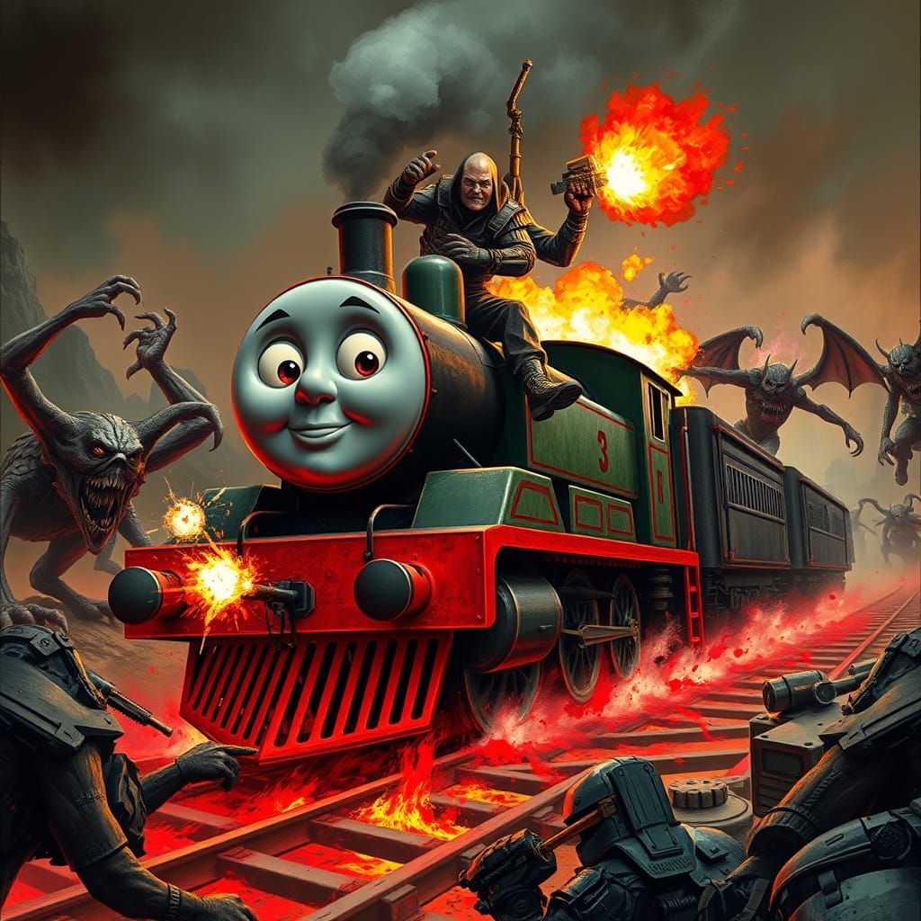 Thomas the Tank Engine in Hellish Battle