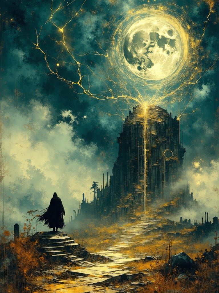 Wizard Conjures Rift in War-Torn Fantasy Landscape