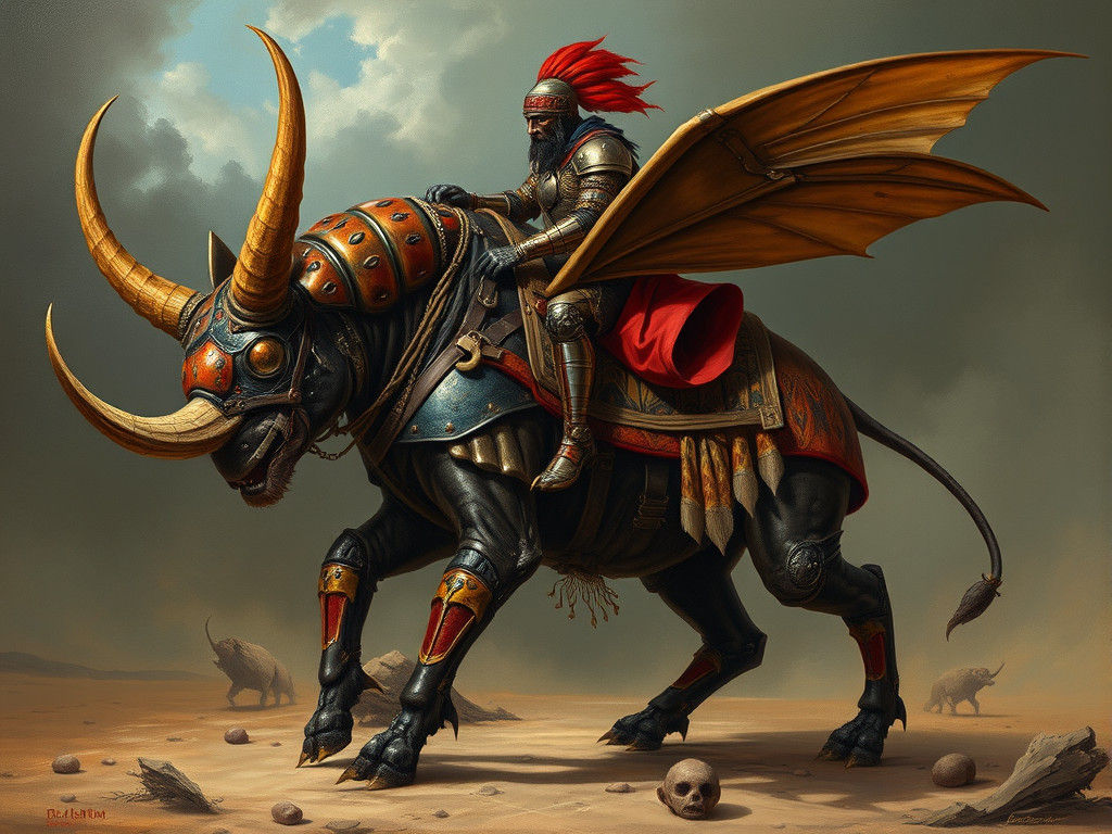 Surreal Scarab-Rhino Hybrid War Mount