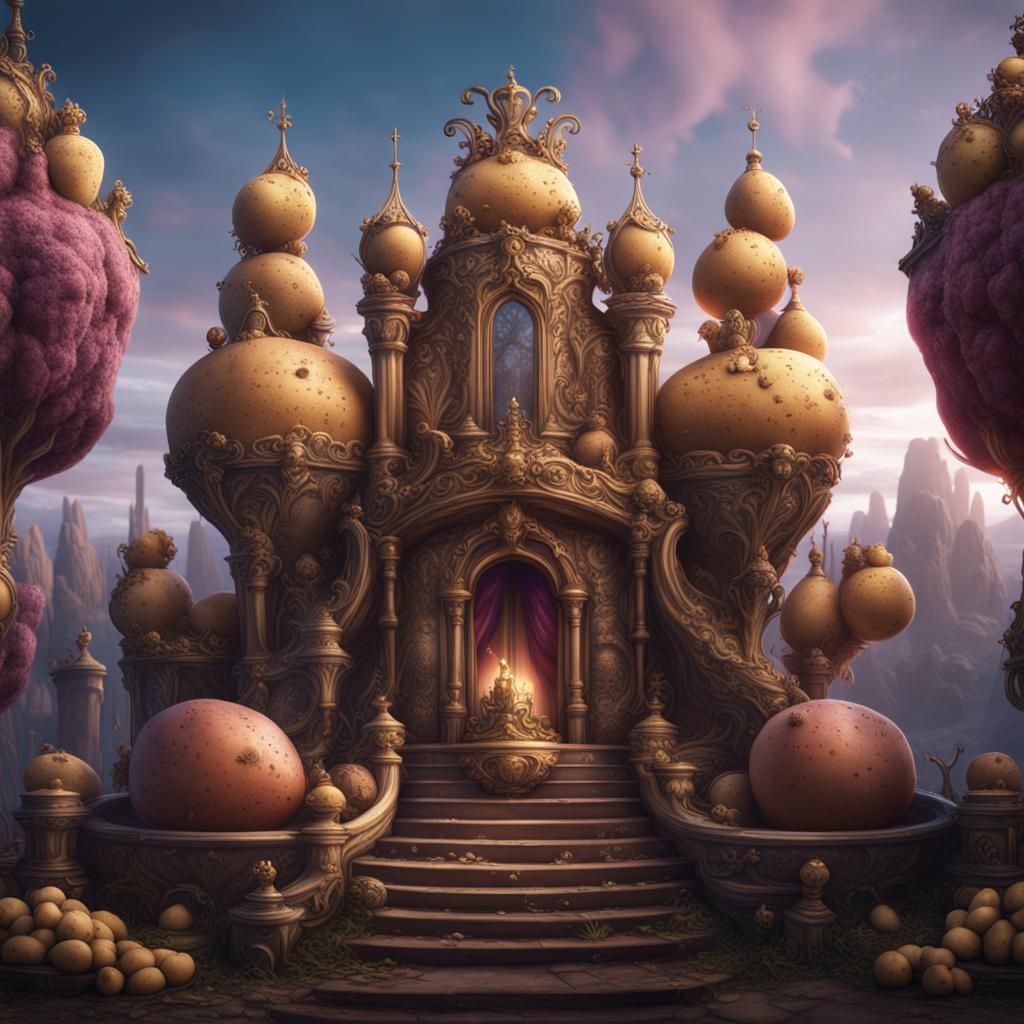 Elegant Queen Potato in Detailed Matte Painting