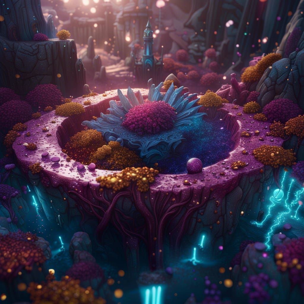 Fantastical Glitter in Detailed Matte Painting