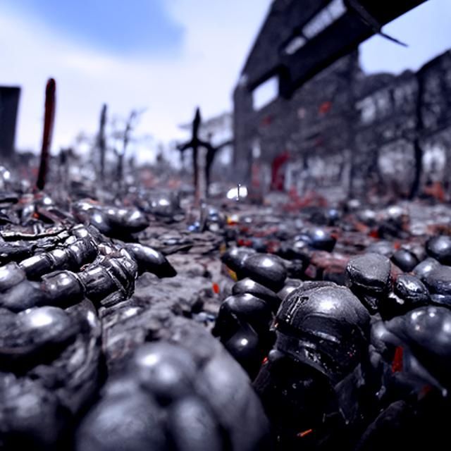 Hopeful Defiance Against Overwhelming Evil in Hyperrealism