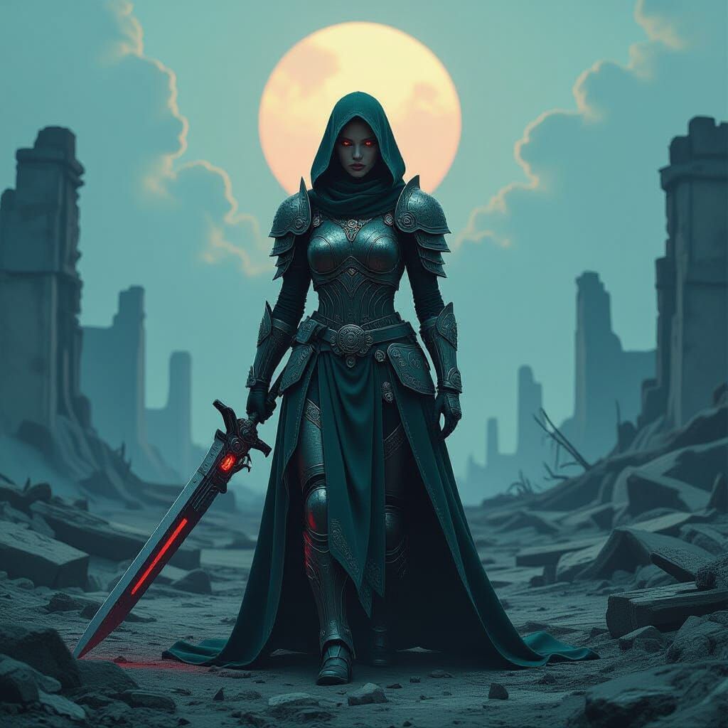 Dystopian Destroyer in Simon Stalenhag Style