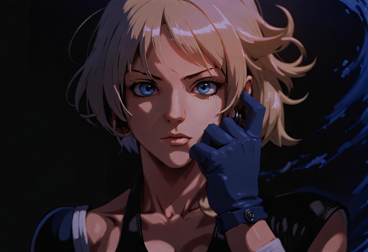 Blue Mary Concept Art Illustration in Detailed Style
