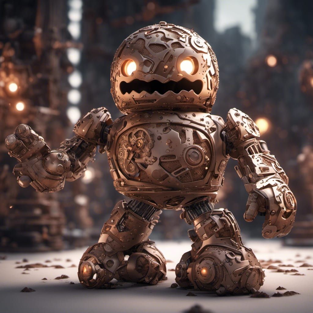 Evil Gingerbread Man with Mech Details