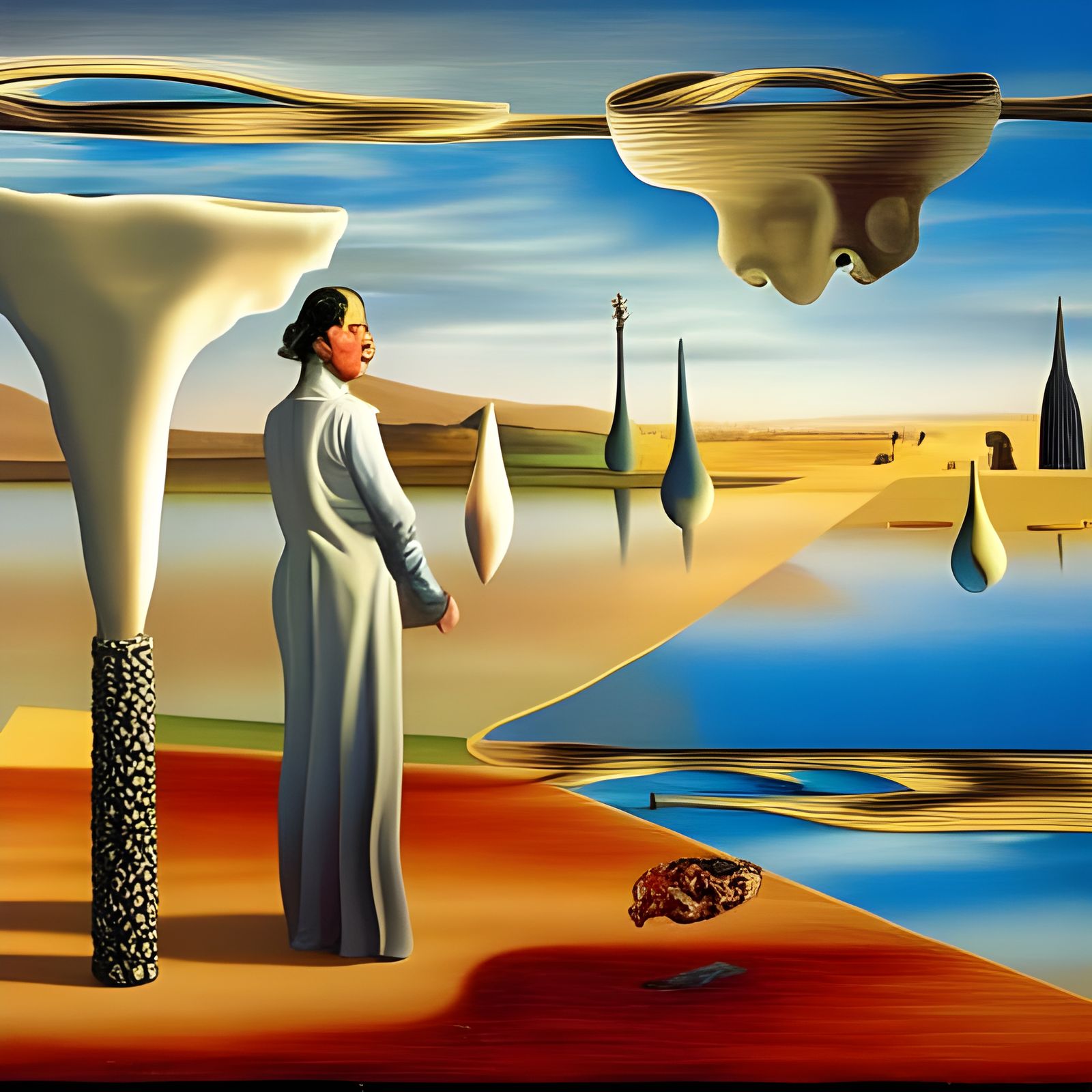 Surreal Melting Scene in Salvador Dali Style