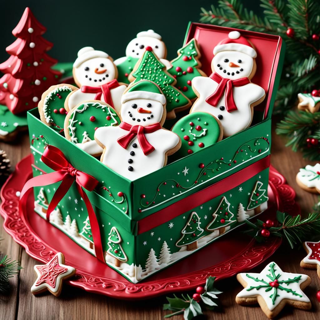 Luxurious Christmas Cookies in Realistic 8K Detail