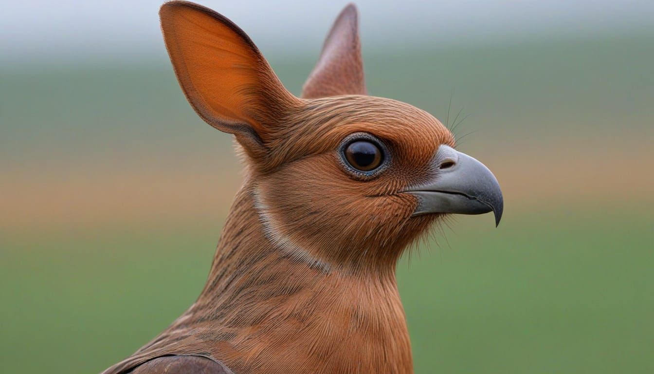 Cyborg Bird with Human Ears