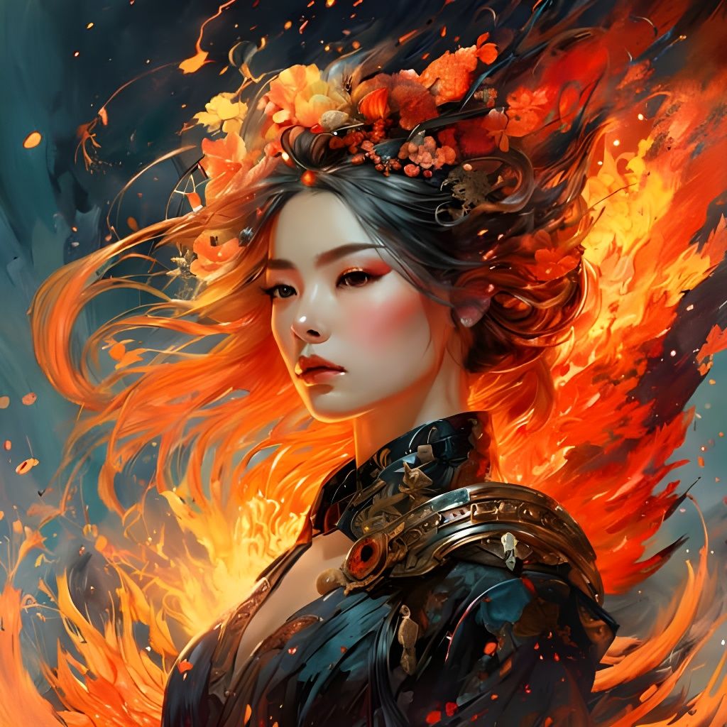 Dynamic Fire Spirit Generated by AI