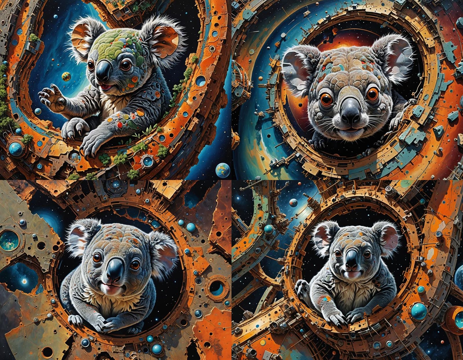 Jupiter's Eye: A Bizarre 3D Orbital Canvas Art