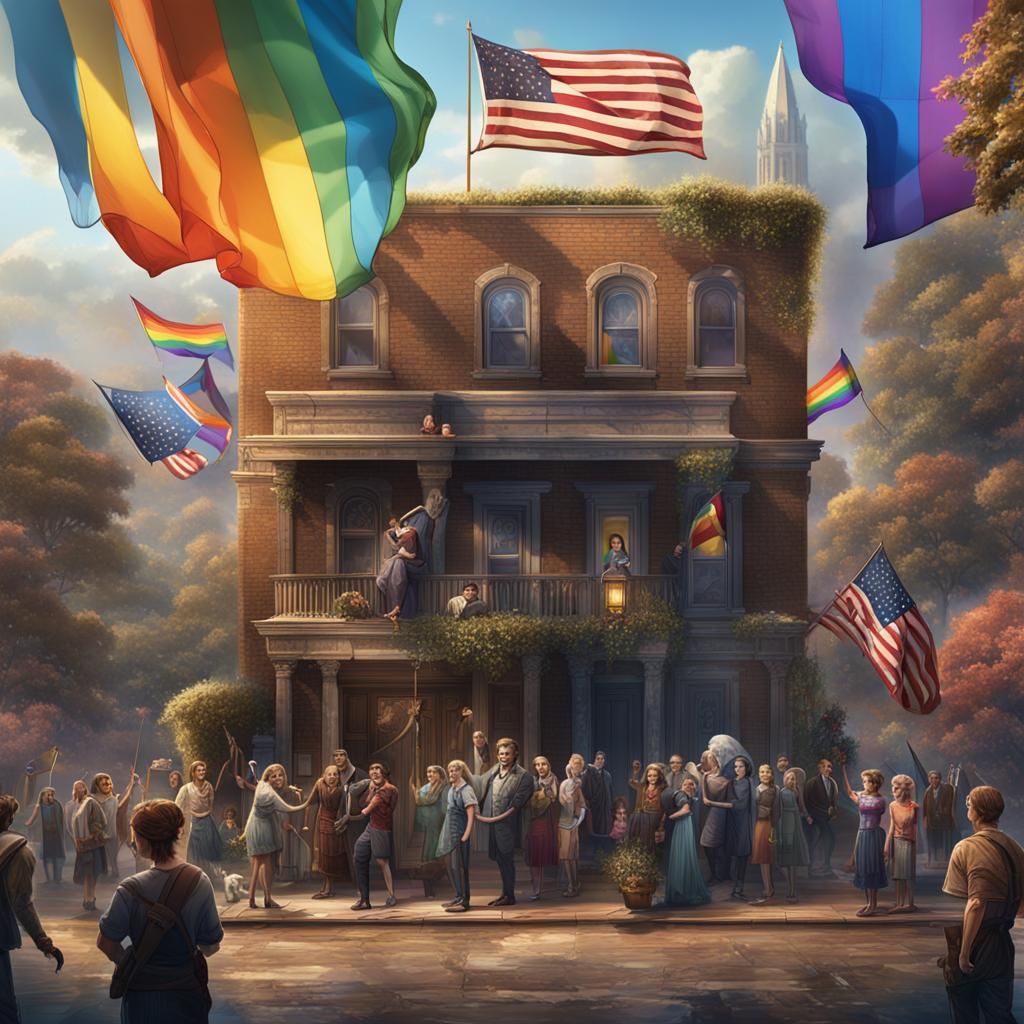 Detailed Matte Painting of GLAAD in Fantasy Style