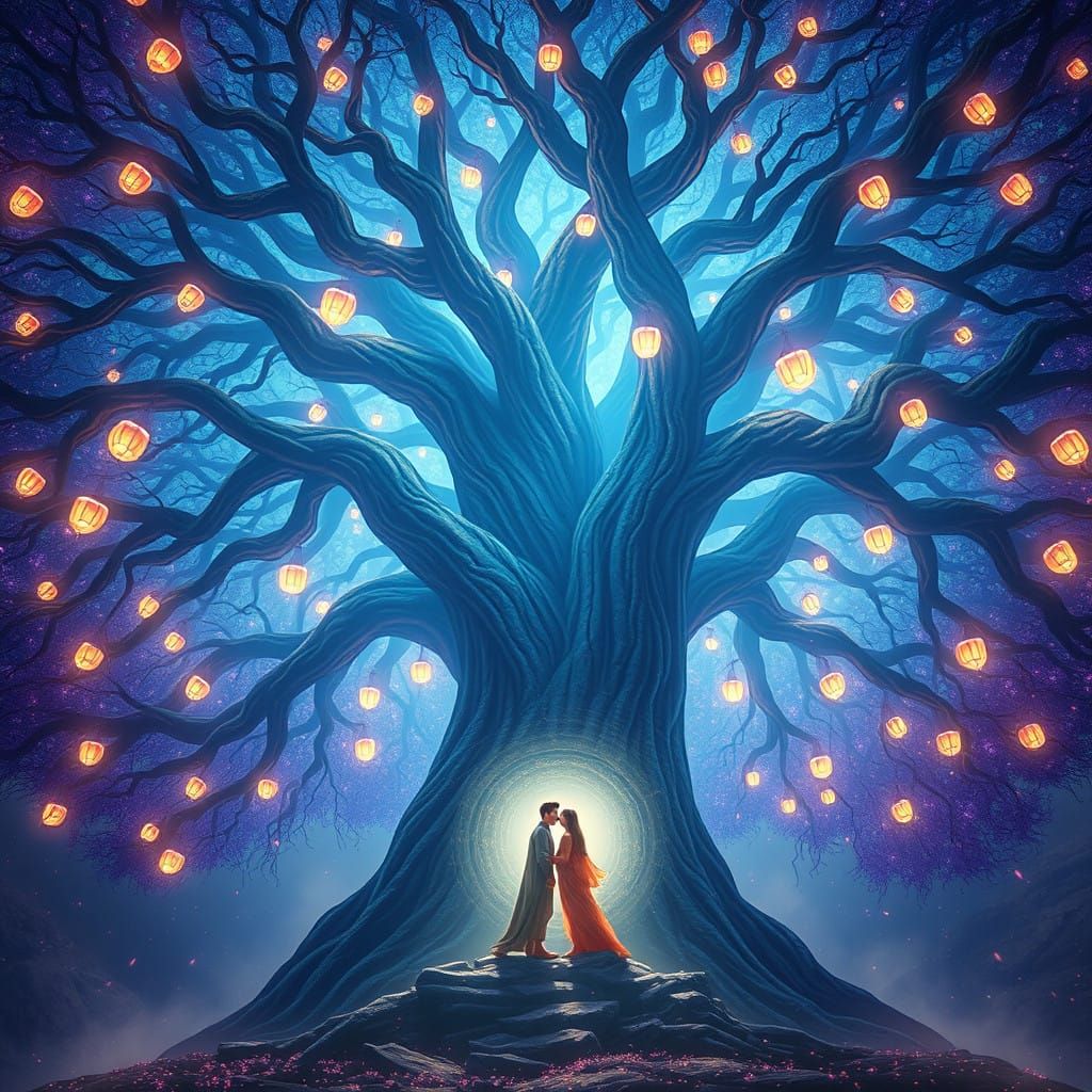 Ancient Tree of Souls Shines with Ethereal Love and Light